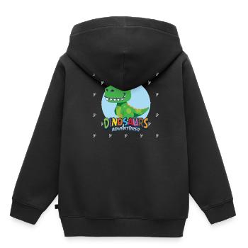 Dinosaurs Adventures - Kinder Premium Organic Hoodie - Schwarz - Hinten - AI Model Kid Male (0cm)