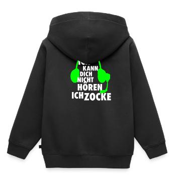 Gamer Zocker PC Konsole lustiger Spruch Konsolen - Kinder Premium Organic Hoodie - Schwarz - Hinten - AI Model Kid Male (0cm)