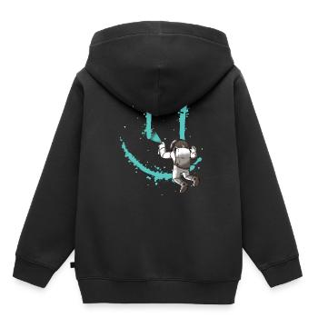 Astronaut - Kinder Premium Organic Hoodie - Schwarz - Hinten - AI Model Kid Male (0cm)