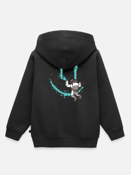 Astronaut - Kinder Premium Organic Hoodie - Schwarz