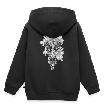 Le Corbeau de Cristal - Sweat Premium à capuche enfant bio - noir - Dos - AI Model Kid Male (0cm)