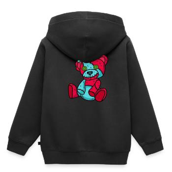 Horreur Teddy Bear Halloween - Sweat Premium à capuche enfant bio - noir - Dos - AI Model Kid Male (0cm)