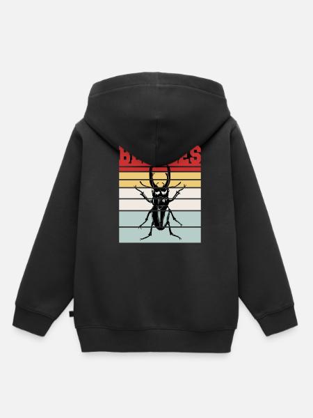 COLÉOPTÈRES - Sweat Premium à capuche enfant bio - noir