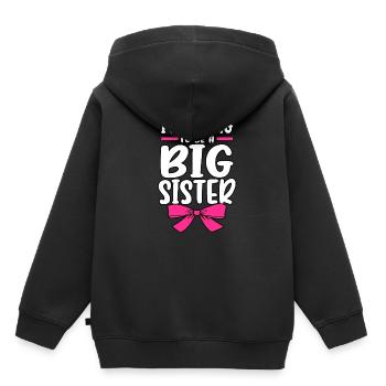 Baby Reveal I'm Going To Be A Big Sister Gender - Kinder Premium Organic Hoodie - Schwarz - Hinten - AI Model Kid Male (0cm)