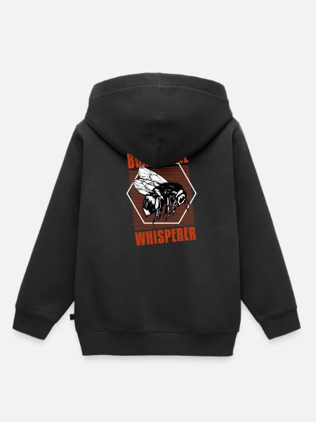 bumblebee whisperer retro shirt - Kinder Premium Organic Hoodie - Schwarz