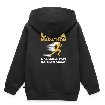 Ultramarathon-Design für einen Ultraläufer - Kinder Premium Organic Hoodie - Schwarz - Hinten - AI Model Kid Male (0cm)