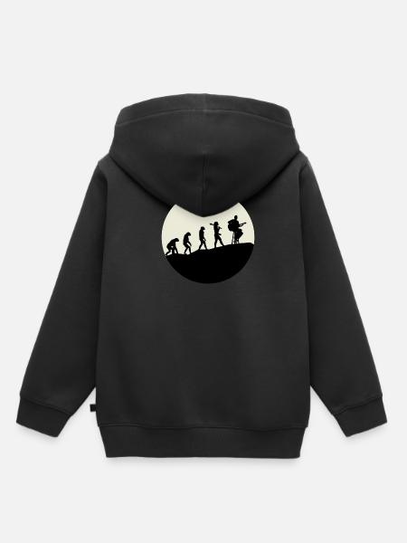 Guitarists Evolution Moon - Kinder Premium Organic Hoodie - Schwarz