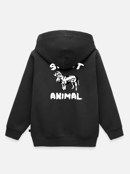 SPANIEL - Kinder Premium Organic Hoodie - Schwarz