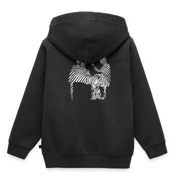 Pianist Fingerprint - Kids Premium Organic Hoodie - black - Back - AI Model Kid Male (0cm)