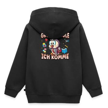 Grundschule Ich Komme Ein Schulkind Einschulung - Kinder Premium Organic Hoodie - Schwarz - Hinten - AI Model Kid Male (0cm)