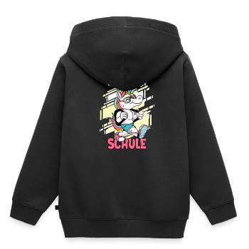 Endlich Schule 1. Klasse Schulkind - Kinder Premium Organic Hoodie - Schwarz - Hinten - AI Model Kid Male (0cm)