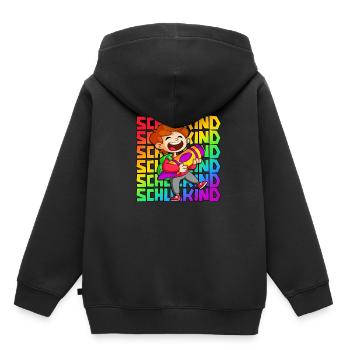 Einschulung Junge 1. Klasse Schulkind - Kinder Premium Organic Hoodie - Schwarz - Hinten - AI Model Kid Male (0cm)