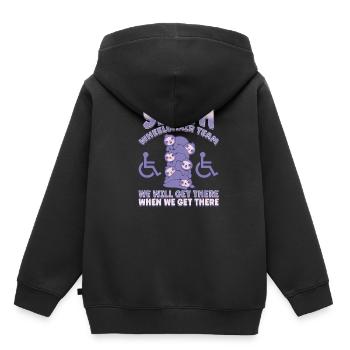 Handicap Wheelchair Design for an Amputation - Kids Premium Organic Hoodie - black - Back - AI Model Kid Male (0cm)