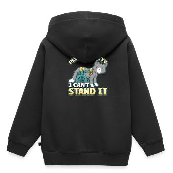 Handicap Wheelchair Design for an Amputation - Kids Premium Organic Hoodie - black - Back - AI Model Kid Male (0cm)