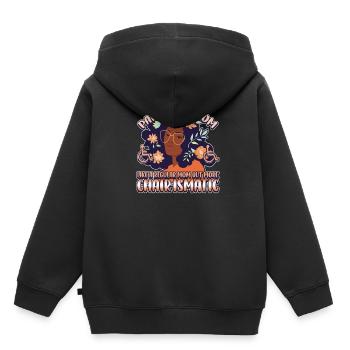 Conception de fauteuil roulant pour handicapés pour une amputation - Sweat Premium à capuche enfant bio - noir - Dos - AI Model Kid Male (0cm)