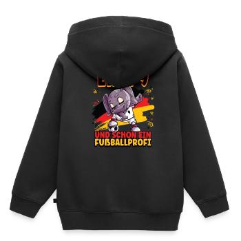 9. Geburtstag Fußballprofi Fußball Kinder - Kinder Premium Organic Hoodie - Schwarz - Hinten - AI Model Kid Male (0cm)