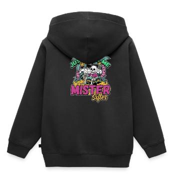 Conception de collecteur de dents fossiles pour un fossile de requin - Sweat Premium à capuche enfant bio - noir - Dos - AI Model Kid Male (0cm)