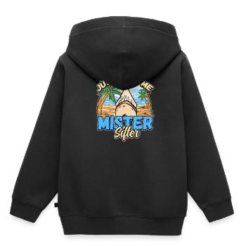 Conception de collecteur de dents fossiles pour un fossile de requin - Sweat Premium à capuche enfant bio - noir - Dos - AI Model Kid Male (0cm)