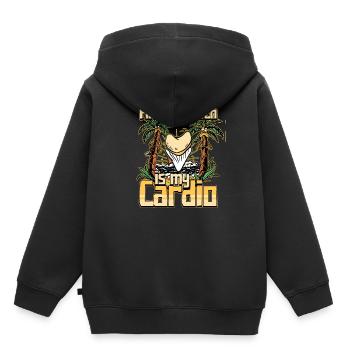 Fossil Tooth Collector Design for a Shark Fossil - Kinder Premium Organic Hoodie - Schwarz - Hinten - AI Model Kid Male (0cm)
