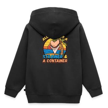 Conception de collecteur de dents fossiles pour un fossile de requin - Sweat Premium à capuche enfant bio - noir - Dos - AI Model Kid Male (0cm)