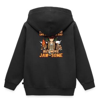 Conception de collecteur de dents fossiles pour un fossile de requin - Sweat Premium à capuche enfant bio - noir - Dos - AI Model Kid Male (0cm)