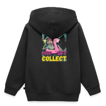 Conception de collecteur de dents fossiles pour un fossile de requin - Sweat Premium à capuche enfant bio - noir - Dos - AI Model Kid Male (0cm)
