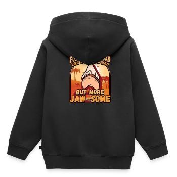 Fossil Tooth Collector Design for a Shark Fossil - Kinder Premium Organic Hoodie - Schwarz - Hinten - AI Model Kid Male (0cm)