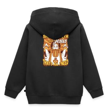 Conception de collecteur de dents fossiles pour un fossile de requin - Sweat Premium à capuche enfant bio - noir - Dos - AI Model Kid Male (0cm)