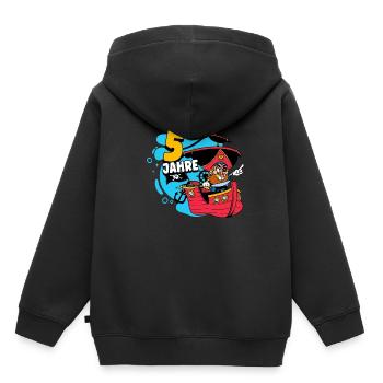 5 Jahre Pirat 5 Geburtstag Junge - Kinder Premium Organic Hoodie - Schwarz - Hinten - AI Model Kid Male (0cm)