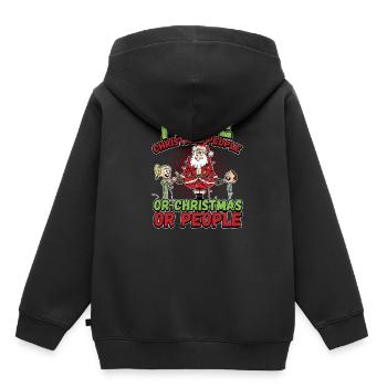 I Hate Christmas People Or Christmas Or People - Kinder Premium Organic Hoodie - Schwarz - Hinten - AI Model Kid Male (0cm)