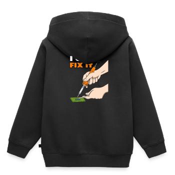 Corrigez cette tension Electro Craftsman Electro - Sweat Premium à capuche enfant bio - noir - Dos - AI Model Kid Male (0cm)