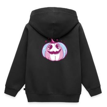 Transgender Pride Pumpkin LGBT Trans Flag - Sweat Premium à capuche enfant bio - noir - Dos - AI Model Kid Male (0cm)