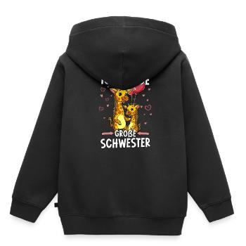 Ich Werde Große Schwester - Kinder Premium Organic Hoodie - Schwarz - Hinten - AI Model Kid Male (0cm)