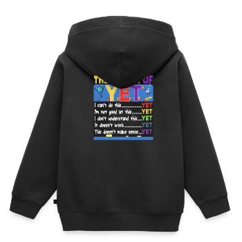 The Power Of Yet Elementary School Motivational - Kids Premium Organic Hoodie - black - Back - AI Model Kid Male (0cm)