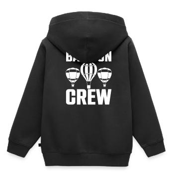 Équipage de ballon Montgolfière Vol en apesanteur - Sweat Premium à capuche enfant bio - noir - Dos - AI Model Kid Male (0cm)