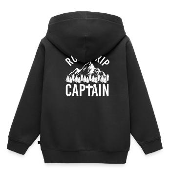 Road Trip Captain Freizeit Abenteuer Ausflug - Kinder Premium Organic Hoodie - Schwarz - Hinten - AI Model Kid Male (0cm)