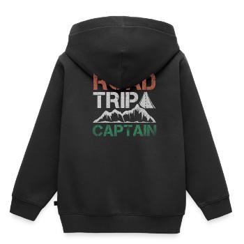 Road Trip Captain Freizeit Abenteuer Ausflug - Kinder Premium Organic Hoodie - Schwarz - Hinten - AI Model Kid Male (0cm)