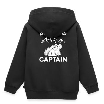 Road Trip Captain Freizeit Abenteuer Ausflug - Kinder Premium Organic Hoodie - Schwarz - Hinten - AI Model Kid Male (0cm)