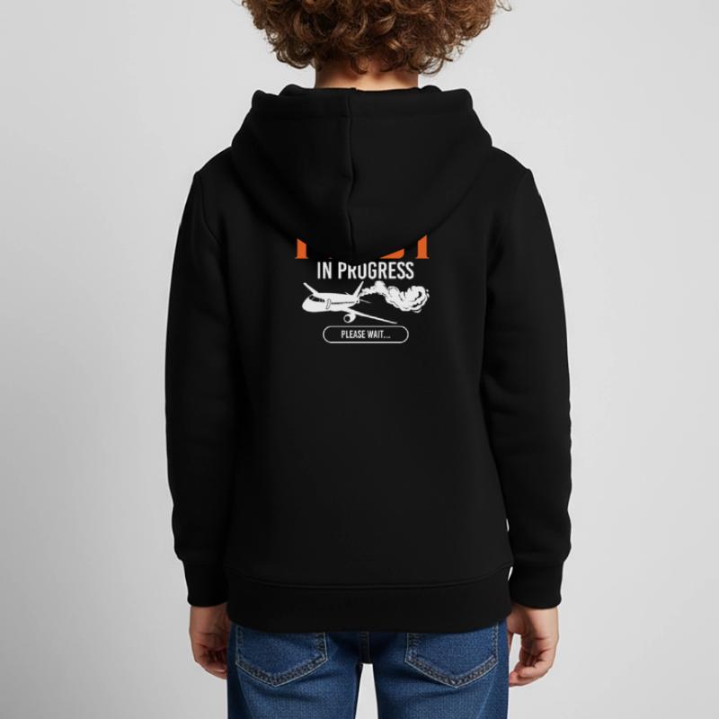 Pilot In Progress Please Wait Loading Plane Kinder Premium Organic Hoodie