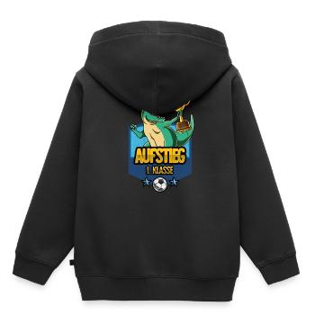 Aufstieg 1. Klasse Einschulung - Kinder Premium Organic Hoodie - Schwarz - Hinten - AI Model Kid Male (0cm)
