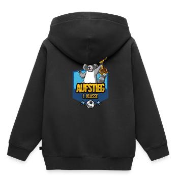 Aufstieg 1. Klasse Einschulung - Kinder Premium Organic Hoodie - Schwarz - Hinten - AI Model Kid Male (0cm)