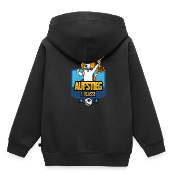 Aufstieg 1. Klasse Einschulung - Kinder Premium Organic Hoodie - Schwarz - Hinten - AI Model Kid Male (0cm)