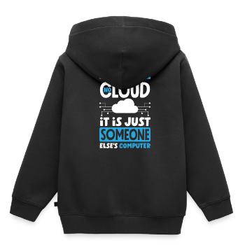 Il n’y a pas de cloud, c’est le réseau PC de quelqu’un d’autre - Sweat Premium à capuche enfant bio - noir - Dos - AI Model Kid Male (0cm)