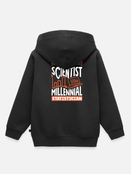 Data Scientist Millennial Statistician - Kinder Premium Organic Hoodie - Schwarz
