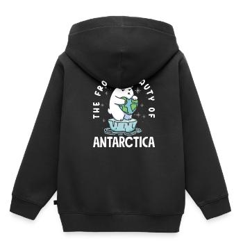 The frozen beauty of Antarctica Expedition - Kids Premium Organic Hoodie - black - Back - AI Model Kid Male (0cm)