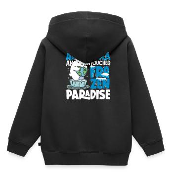 Antarctica an untouched frozen Paradise - Kids Premium Organic Hoodie - black - Back - AI Model Kid Male (0cm)