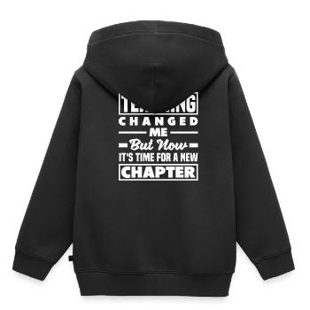 L’enseignement m’a changé, mais maintenant il est temps pour un nouveau - Sweat Premium à capuche enfant bio - noir - Dos - AI Model Kid Male (0cm)