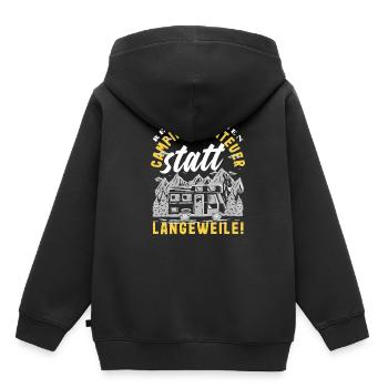 Rentnerleben - Campingabenteuer statt Langeweile - Kinder Premium Organic Hoodie - Schwarz - Hinten - AI Model Kid Male (0cm)