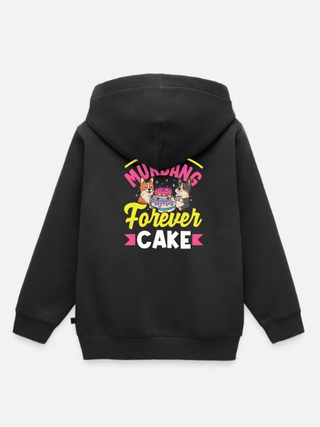 Mukbang and Cake - Kinder Premium Organic Hoodie - Schwarz