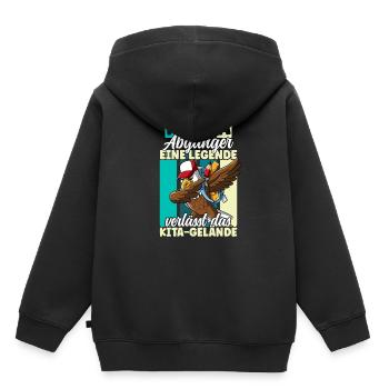 Kita Absolvent Abschied Kindergartenkind Kita - Kinder Premium Organic Hoodie - Schwarz - Hinten - AI Model Kid Male (0cm)